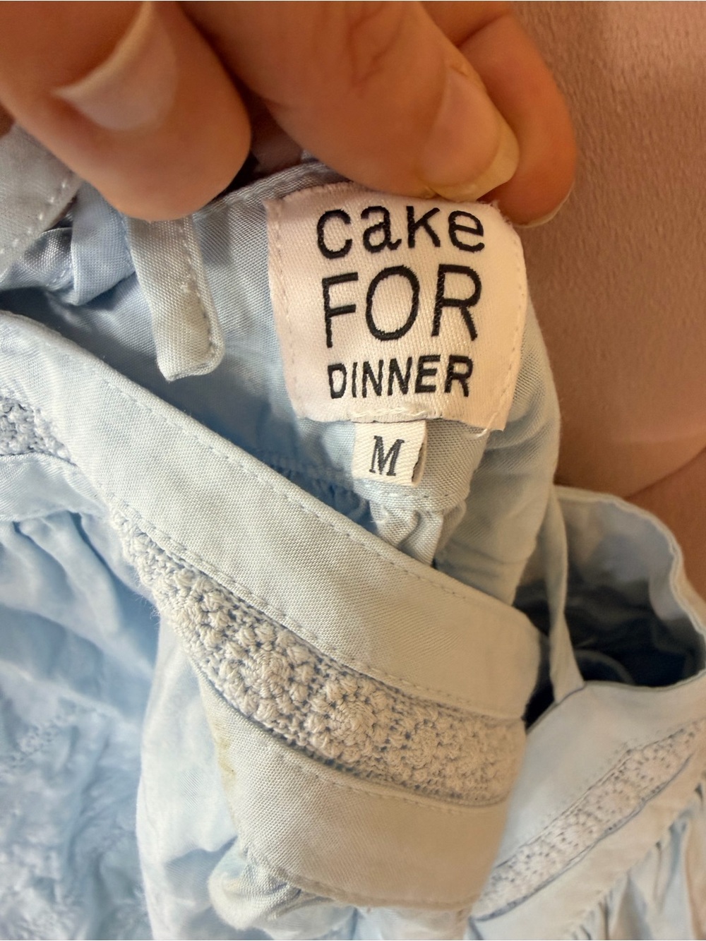 Cake for Dinner Light Blue Ruffled Eyelet Set - Picture 3 of 4